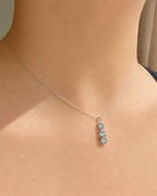 14K Valkokultainen Timanttiriipus 2,00 ct & 14K Valkokultaketju
