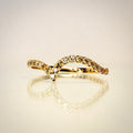 14K Chevron timanttisormus 0,38 ct – Keltakulta