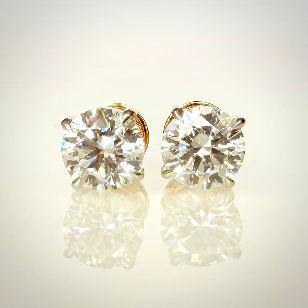 2,00 ct E/VVS2 timanttikorvakorut – 14K keltakulta – IGI
