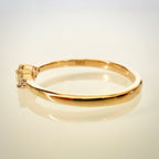 14K Kultasormus 0,16 ct Heliodori & 0,06 ct Luonnontimantit | HRD Antwerp