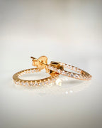 14K kultaiset timanttirengaskorvakorut 0,46 ct
