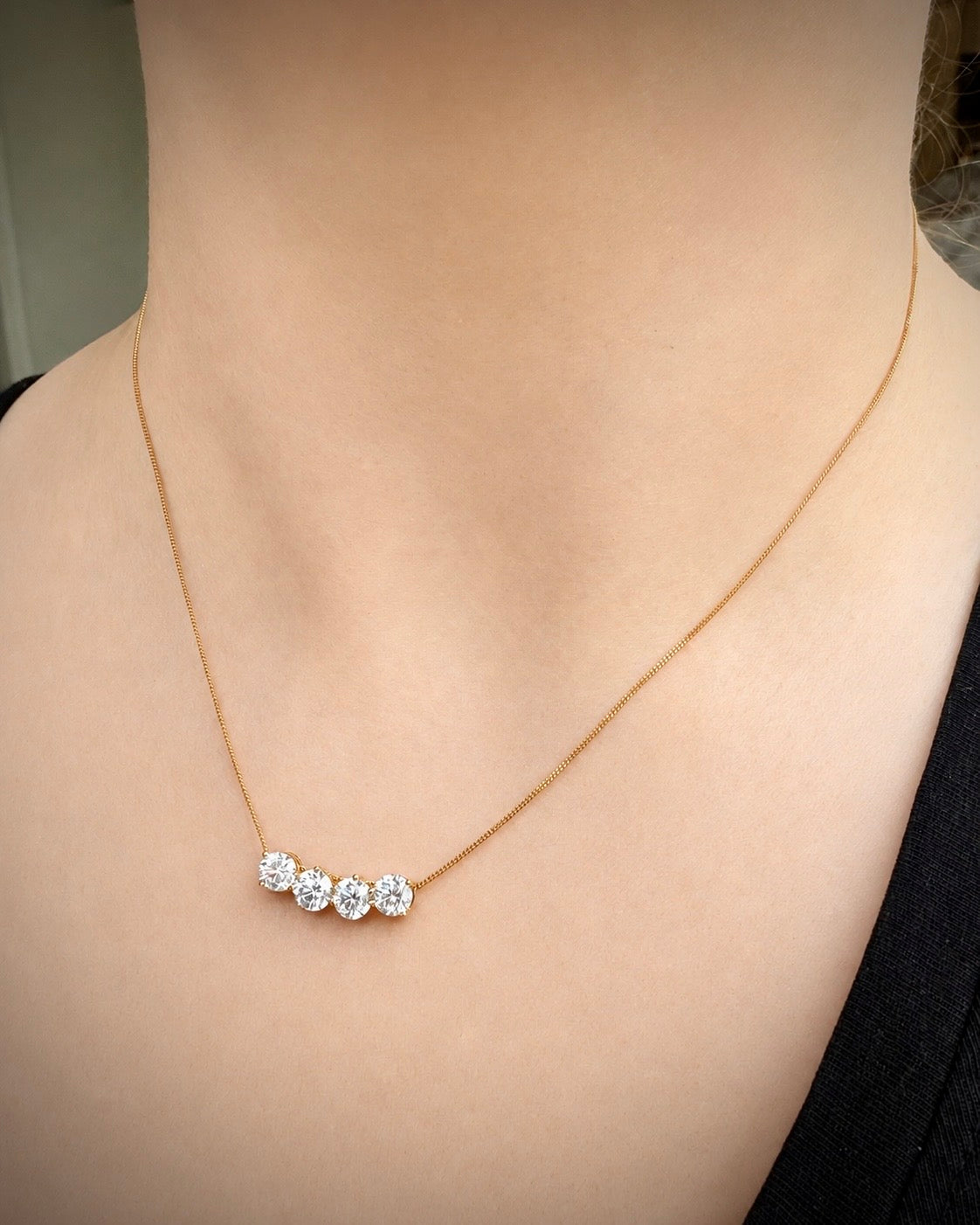 Timanttikaulakoru 2,29 ct 14k keltakulta