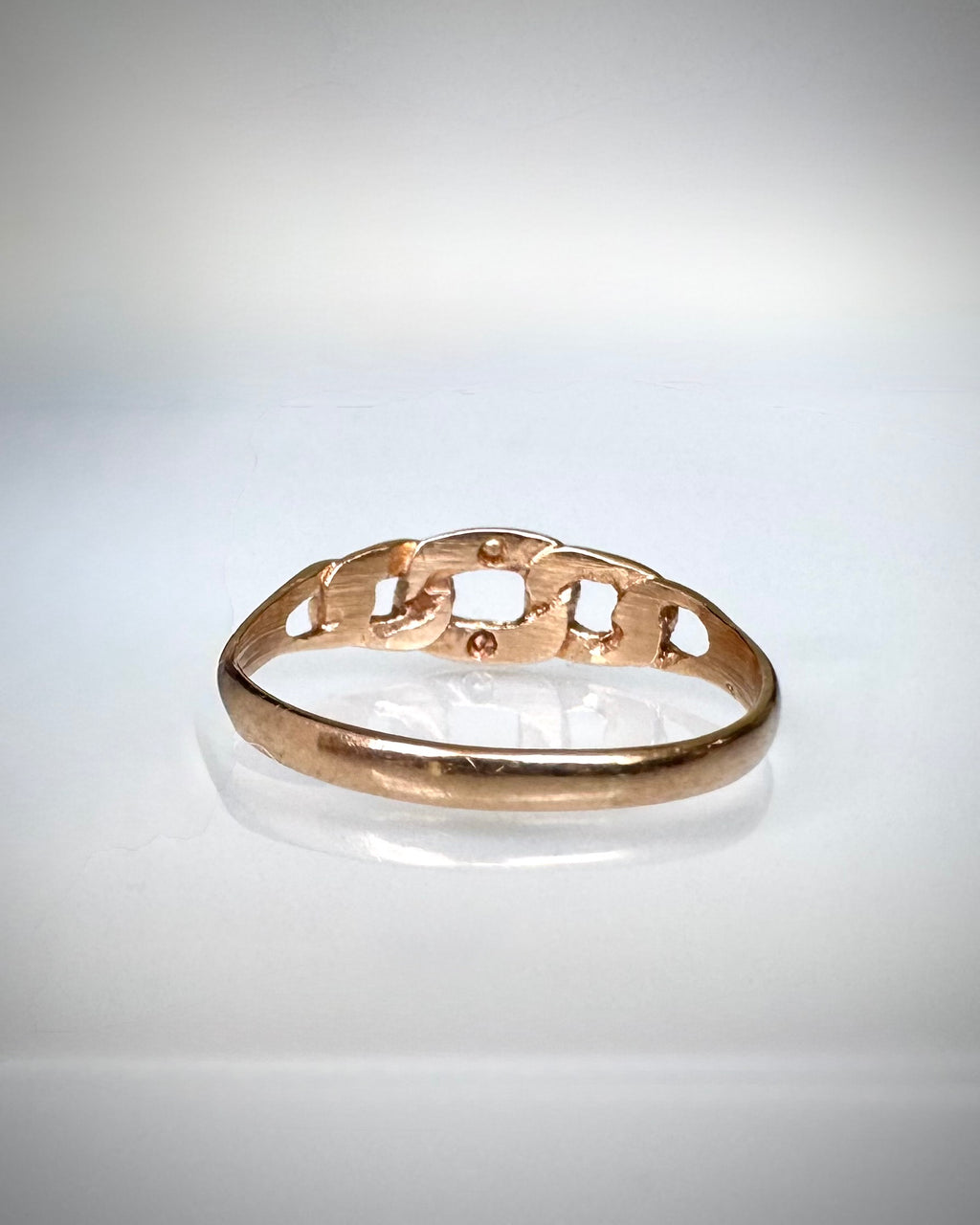 14k kaksivärinen vintage-ketjusormus