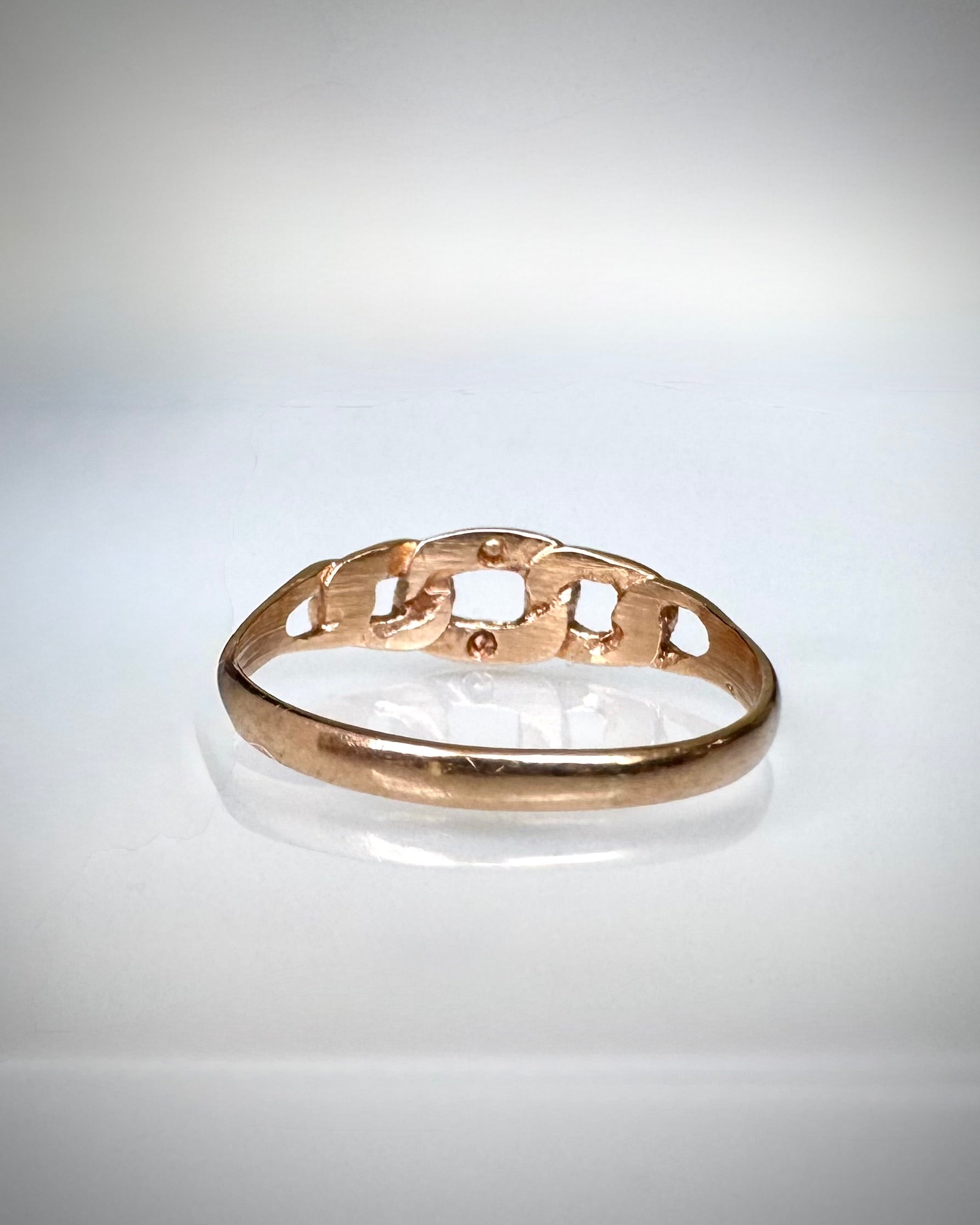 14k kaksivärinen vintage-ketjusormus