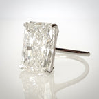 18K valkokultainen statement-timanttisormus 5,06 ct – Radiant – F/VS1 – IGI