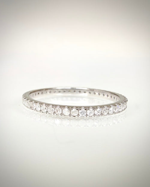 14K Full Eternity timanttisormus 0,38 ct