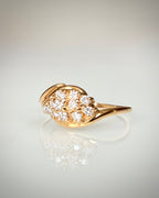 Vintage 14K kultainen timanttisormus 0,20 ct