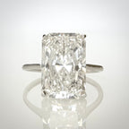 18K valkokultainen statement-timanttisormus 5,06 ct – Radiant – F/VS1 – IGI