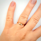 14K Kultasormus 0,16 ct Heliodori & 0,06 ct Luonnontimantit | HRD Antwerp