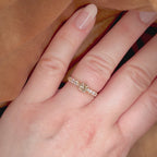 Shamppanjatimanttisormus 0,87 ct – 14K keltakulta – IGI sormessa videolla